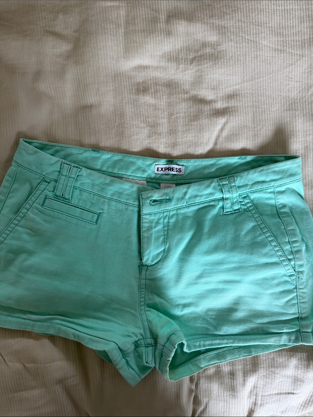 Express Women’s Mint Green Jean Shorts